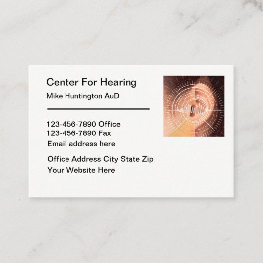 Hearing Aids ENT Appointment Business Cards 名刺 (正面)
