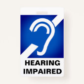 Hearing Impaired Support Badge バッジ (正面)