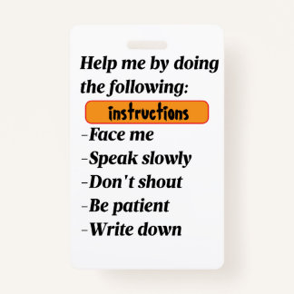 Hearing Impaired Support Badge バッジ