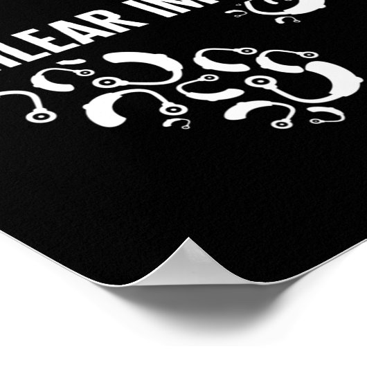 Hearing Loss Awareness Love Cochlear Implant Asl H ポスター (角)