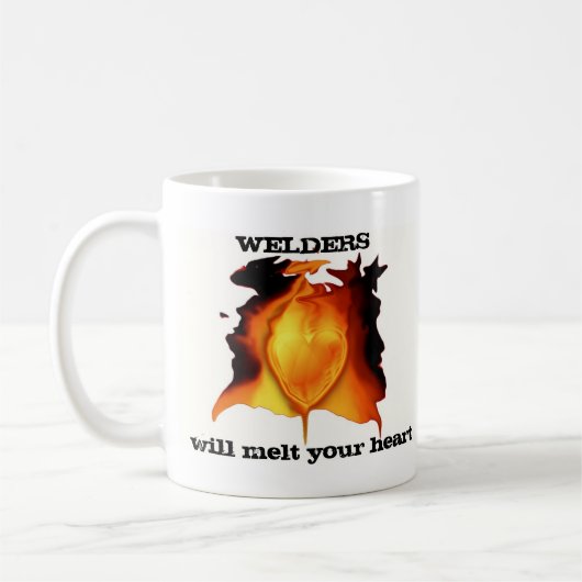 heart11の溶接工は、あなたのハートを溶かします コーヒーマグカップ (左)