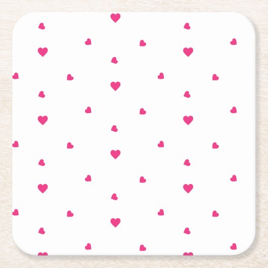 heart スクエアペーパーコースター (正面)