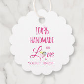 Heart 100% Quote for Craft Articles in Hot Pink フェイバータグ (裏面)