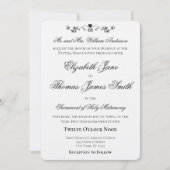 Heart Accent Elegant Wedding Invitation 招待状 (正面)