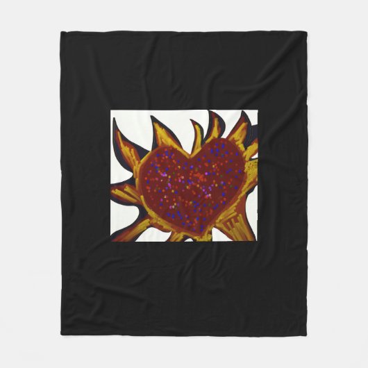 Heart Aflame  フリースブランケット (正面)