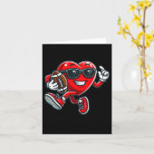 Heart American Football Valentines Day Boys Men Ki カード (黄色い花)