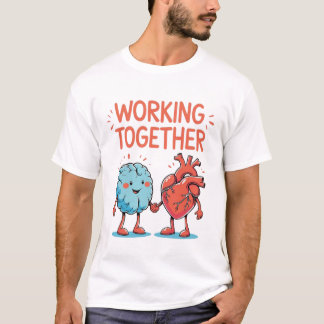Heart and Brain Unity Illustration Tシャツ