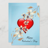 Heart and Flowers for Spouse or Other シーズンカード (正面/裏面)