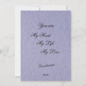 Heart and Lace Special Valentine シーズンカード (裏面)