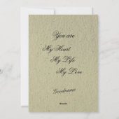 Heart and Lace Special Valentine シーズンカード (裏面)