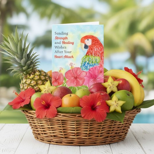 Heart Attack Healing Scarlet Macaws, Hibiscus カード