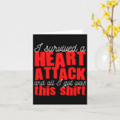 Heart Attack Heart Disease Survivor  カード (黄色い花)