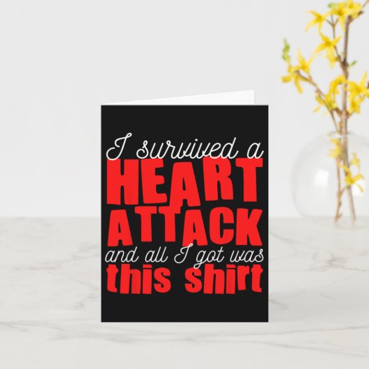Heart Attack Heart Disease Survivor  カード (黄色い花)