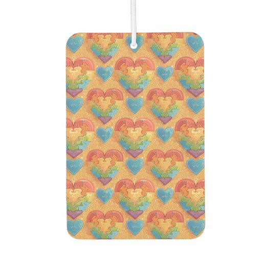 Heart autism カーエアーフレッシュナー (正面)