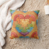 Heart autism クッション (ブランケット)