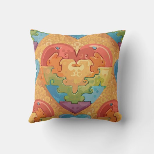 Heart autism クッション (裏面)