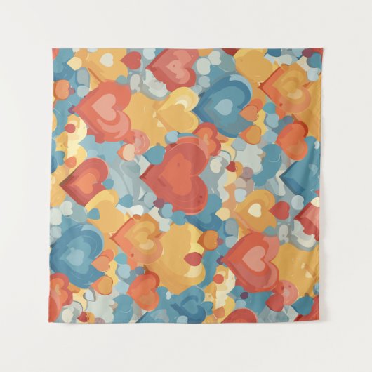 Heart autism タペストリー (正面(横))