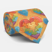 Heart autism ネクタイ (ロール)