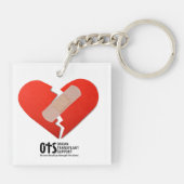 Heart Awareness, Surgery, Survivor Recovery Gift キーホルダー (裏面)