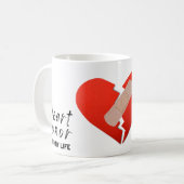 Heart Awareness, Surgery, Survivor Recovery Gift コーヒーマグカップ (正面左)