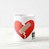 Heart Awareness, Surgery, Survivor Recovery Gift コーヒーマグカップ (中央)