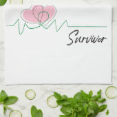 Heart Awareness, Surgery, Survivor Recovery Gifts キッチンタオル (折り畳み)