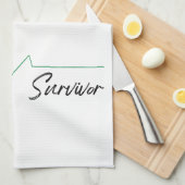 Heart Awareness, Surgery, Survivor Recovery Gifts キッチンタオル (四つ折り)