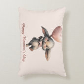 Heart Balloon Bunny for Valentines アクセントクッション (正面(垂直))