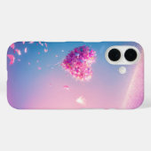 Heart Balloon Cherry Petals Dreamy Gradient Phone Case-Mate iPhoneケース (裏面 (横))