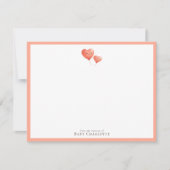 Heart Balloon Nursery Note Card – Personalized ノートカード (正面)