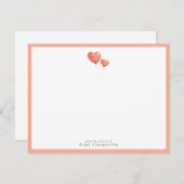 Heart Balloon Nursery Note Card – Personalized ノートカード (正面/裏面)