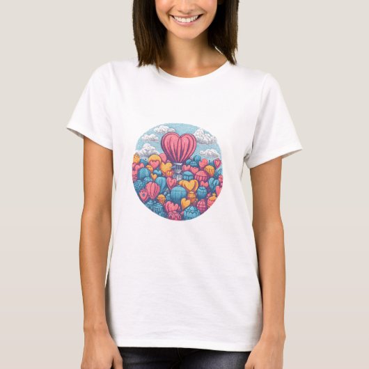 Heart Balloon Oasis Tシャツ (正面)