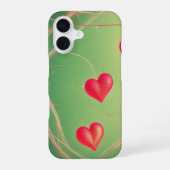 Heart Balloons and Light Trails Phone Case iPhone 16ケース (裏面)