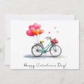 Heart Balloons & Bikes Valentine's Day シーズンカード (正面)