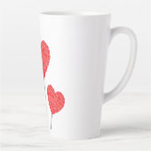 Heart Balloons Illustration Design カフェラテマグ (右)