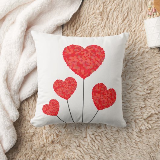 Heart Balloons Illustration Design クッション (ブランケット)