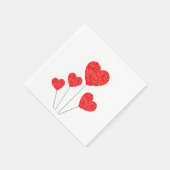 Heart Balloons Illustration Design スタンダードカクテルナプキン (角)