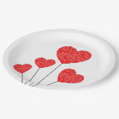 Heart Balloons Illustration Design ペーパープレート (アングル)