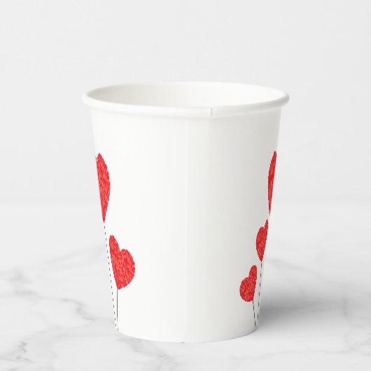 Heart Balloons Illustration Design 紙コップ (右)