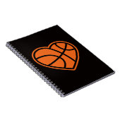 Heart Basketball Love Sport Design ノートブック (右側)