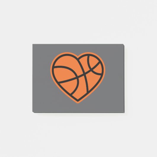 Heart Basketball Love Sport Design ポストイット (正面)