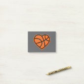 Heart Basketball Love Sport Design ポストイット (デスク上)