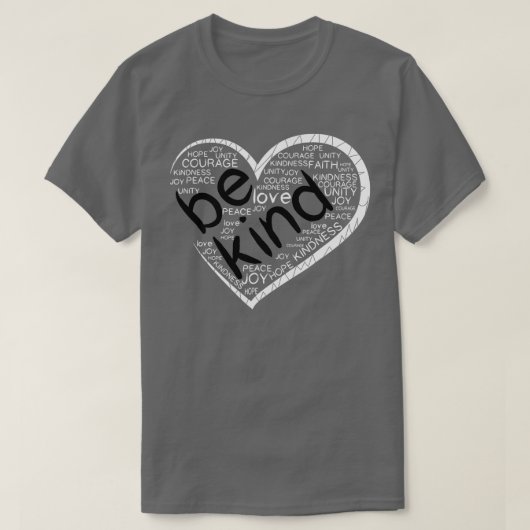 Heart Be Kind Spread Kindness Anti Bullying Orange Tシャツ (デザイン正面)