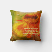 Heart Be Your Guide Zinnia Inspirational Quote  クッション (正面)