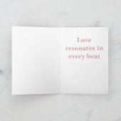 Heart Beats Greeting Card – Modern Romantic Design カード (内部)