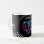 Heart Beats Mug – Pulsing Love in Motion コーヒーマグカップ (正面左)