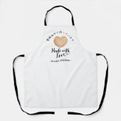 Heart Biscuit Cookie Modern Rustic Bakery Baking エプロン (正面)
