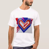 Heart Blue Red Tshirt Tシャツ (正面)
