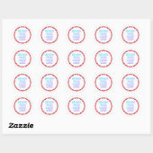 Heart Border Round Sticker with a Business Logo ラウンドシール (シート)