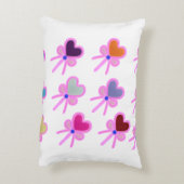  Heart Bow Pattern Personalized Gift Crew Socks アクセントクッション (裏面(縦))